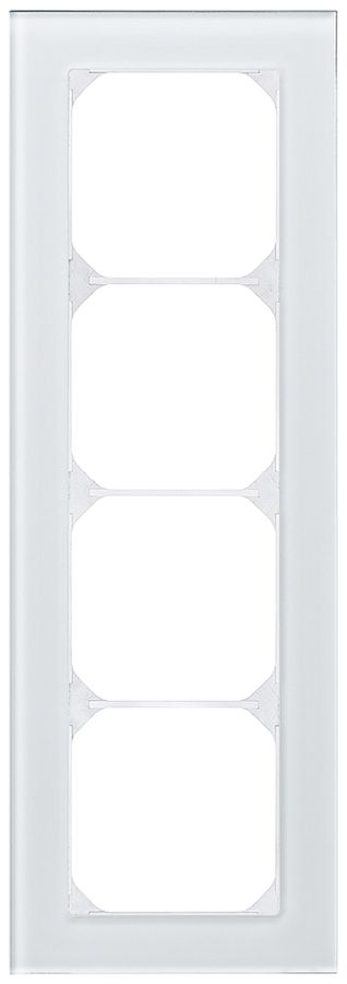 Abdeckrahmen KAL.art 4×1 274×94mm Glas weiss