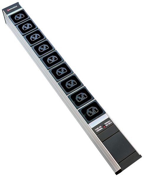 Prise multiple 19" PDU-Line 9×IEXC13/C19 F=10A 3m C14 1UH noir