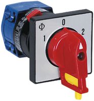 Interrupteur rotatif INC K&N, 16A/400V 2/3L, manette ro 48×48mm Ø22.5mm "1-0-2"