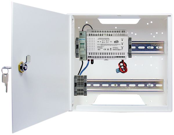 Boîtier AP BSW NTLG243.5, avec porte, cylindre&rails DIN, sectionneur de réseau