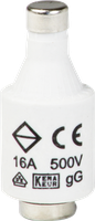 D-Sicherung DTII 16A 500V gG mit Kennmelder