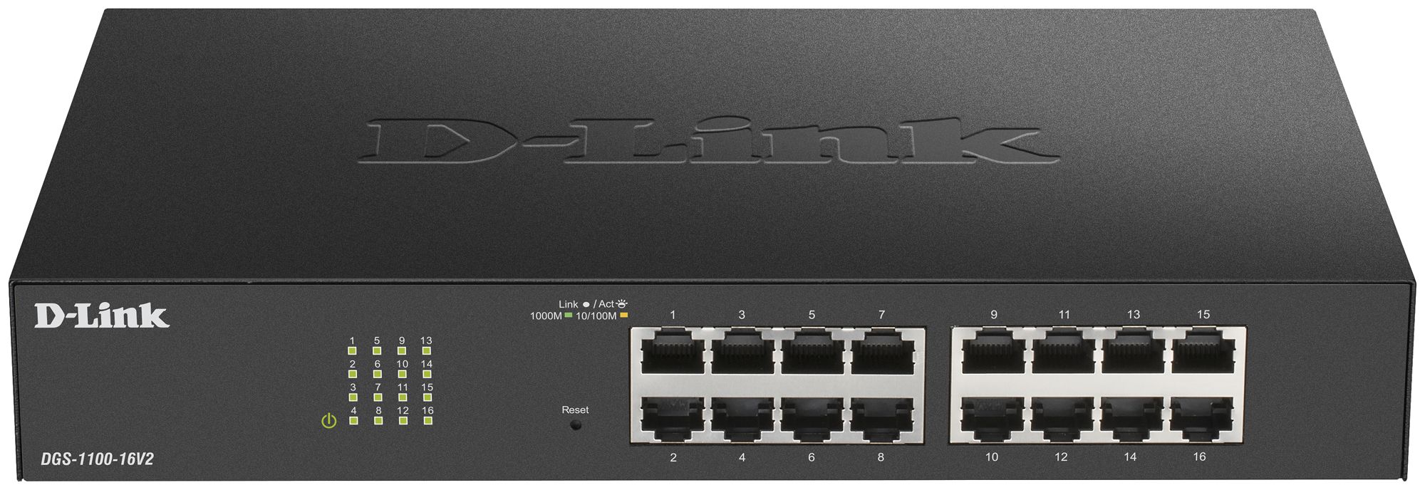 Switch D-Link DGS-1100-16V2/E, 16-port smart managed Layer2 Gigabit