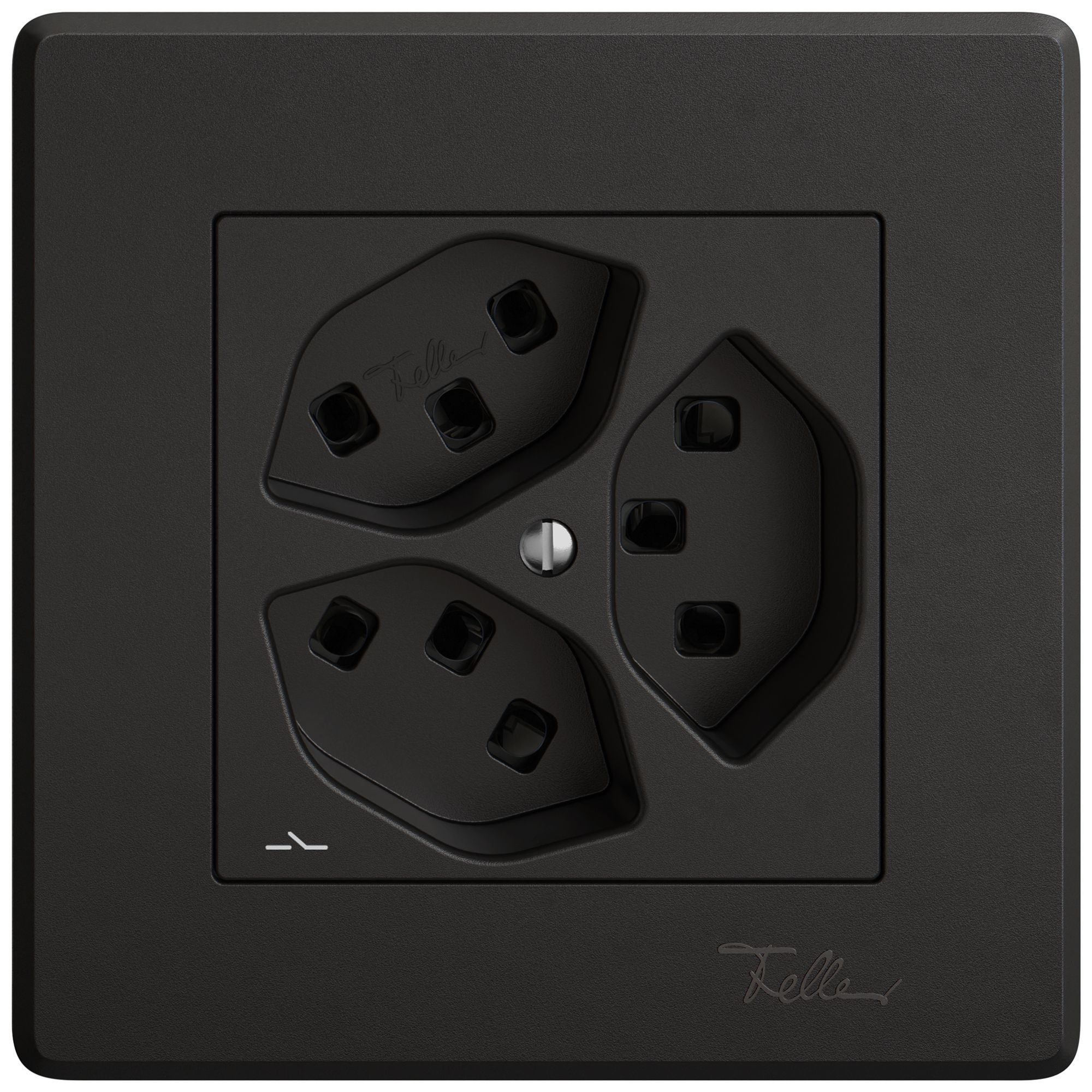 UP-Steckdose EDIZIO.liv SNAPFIX® 3×T23 1×S sz