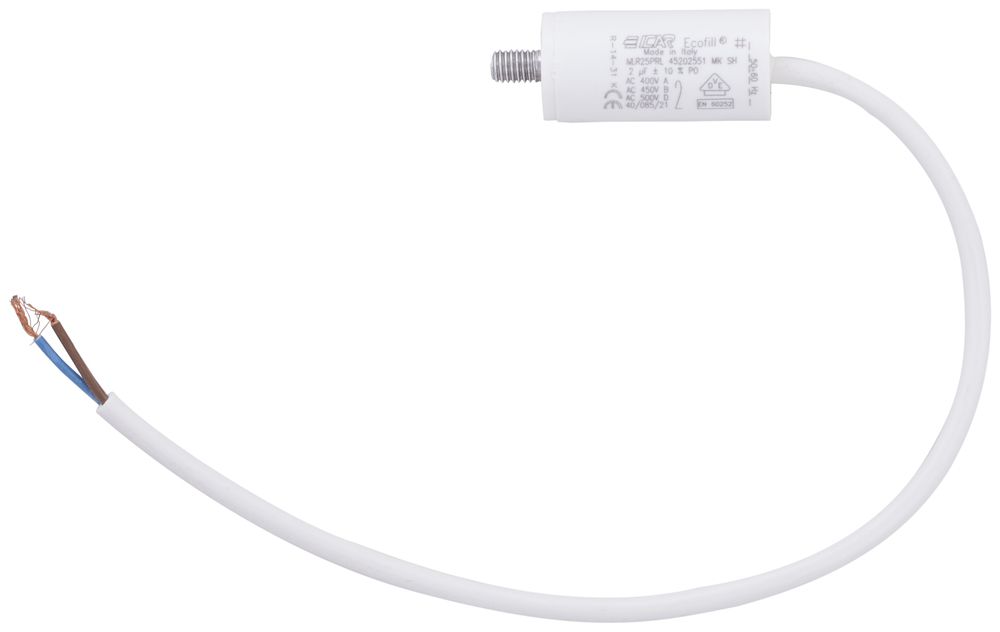 Kondensator ICAR MLR25PRL45202551 2µF 450V für Motor Ø25×51mm