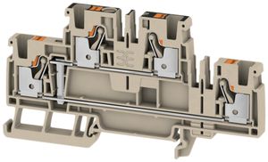 Borne multi-étage Weidmüller A2T PUSH IN 4mm² 2 étages beige