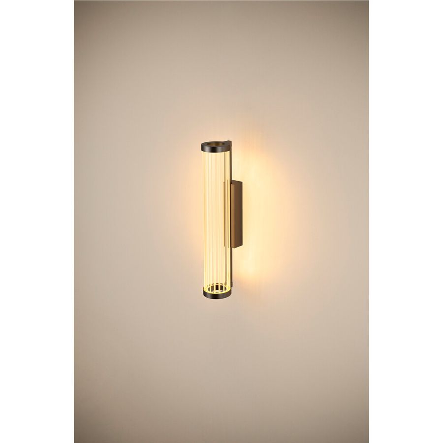 Applique LED SLV QUIMERA 8.2W 320lm 927/930 REG Ø76×413mm nero