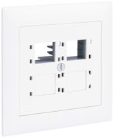 EB-Montageset R&M gerade für 4×RJ45 Kat.6A 86×80mm weiss