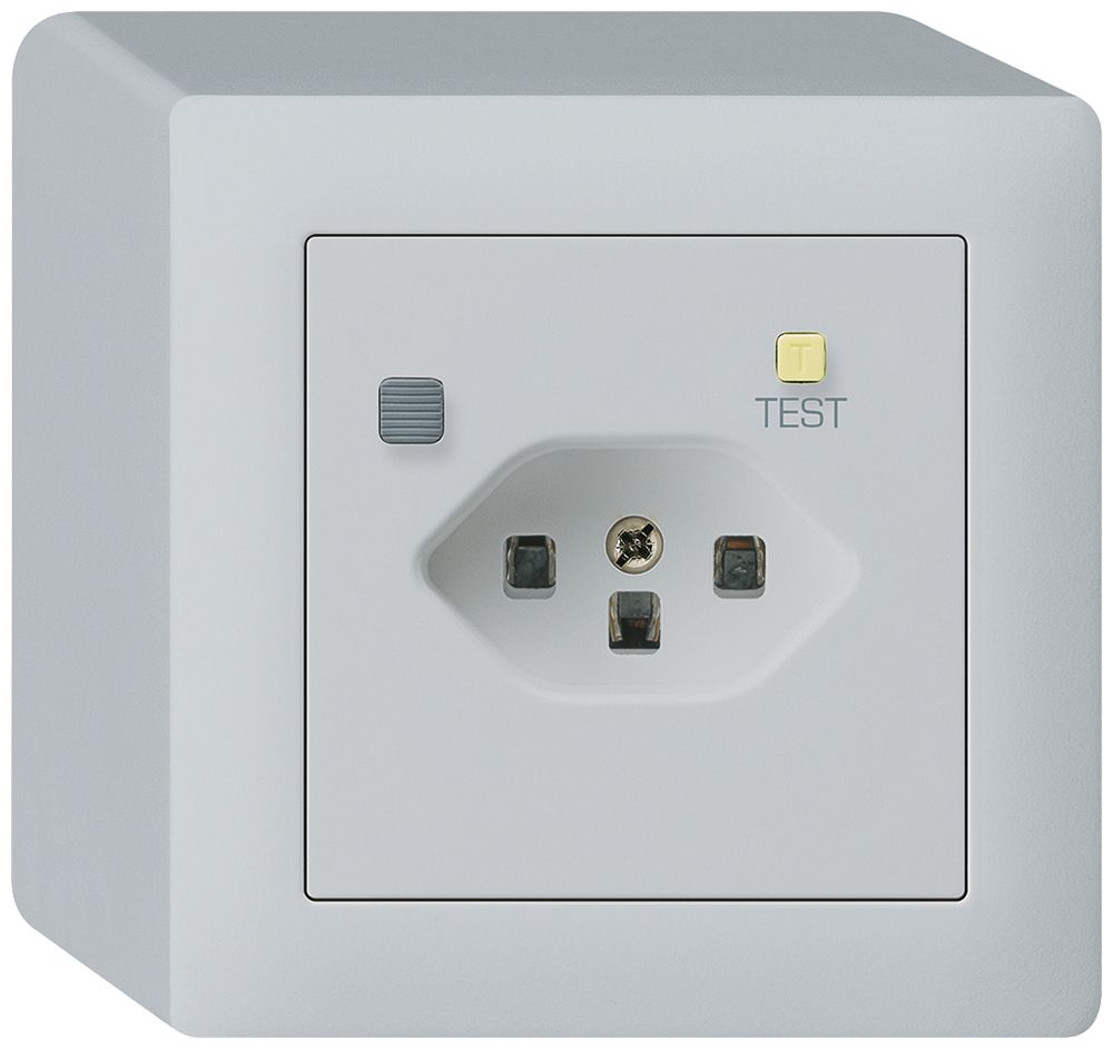 AP-Steckdose kallysto T23 FI 30mA hellgrau