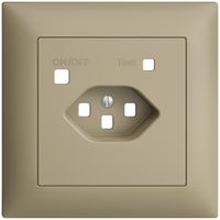 Frontset EDIZIOdue zu FI-Steckdose FMI, T23, sand