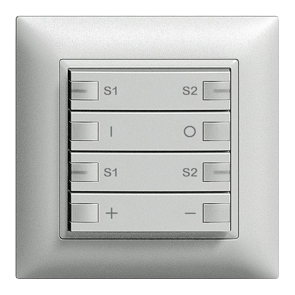 Frontset ON-OFF Dimmer Szene 2K/4T ZEP EDIZIOdue silver