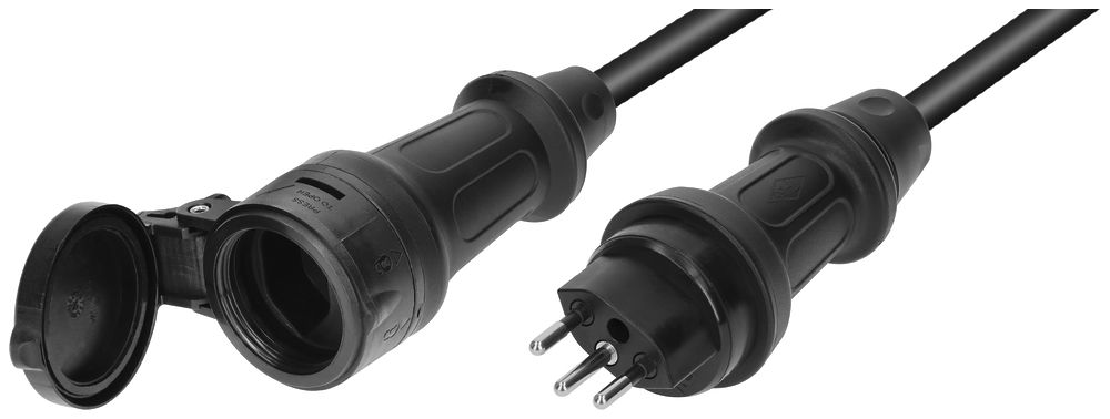 Prolunga MH T13/T13 TH55 H07RN-F3G1.5mm² GDV 5m IP55 nero