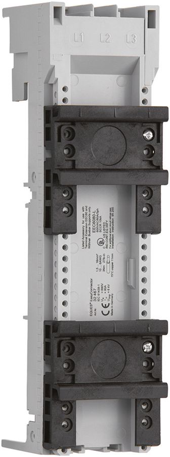 Adaptateur universel 54mm 690V 80A rail collecteur 5/10mm borne racco.16mm² haut