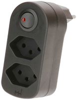 Mehrfach-Stecker MAX HAURI ADAPT SPLIT 10A m.Ein-/Ausschalter 2×T13 sz
