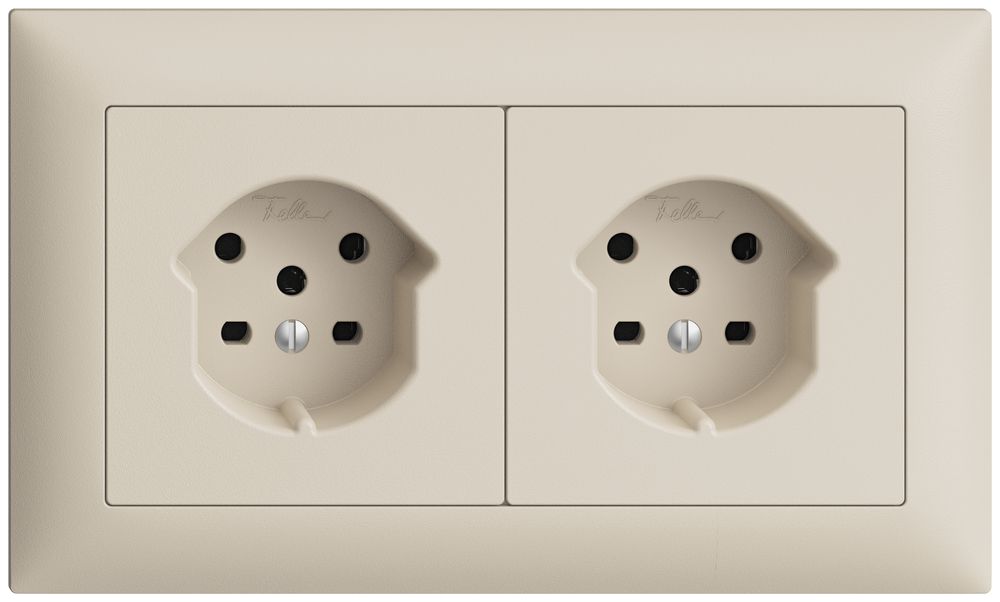 Combinaison ENC I-I EDIZIOdue 2×T15, horizontal crema