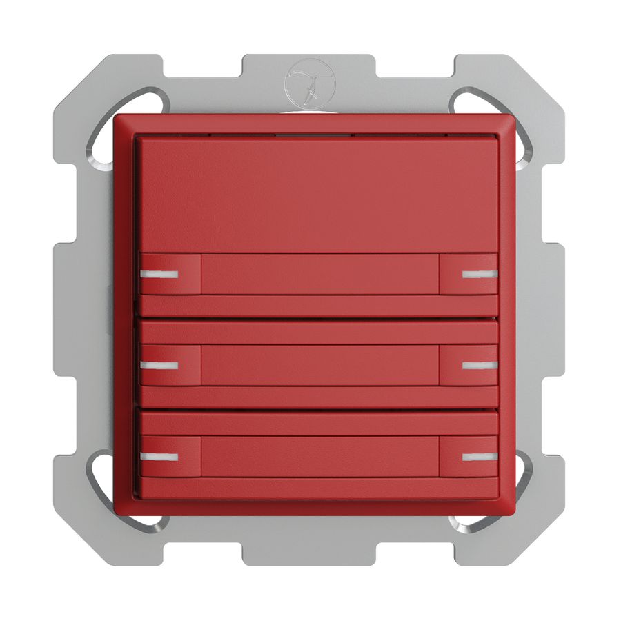UP-KNX-Taster RGB EDUE, 250mW, m.RGB-LED, m.Papier., 6×Taste, 1×Tastenb., ber