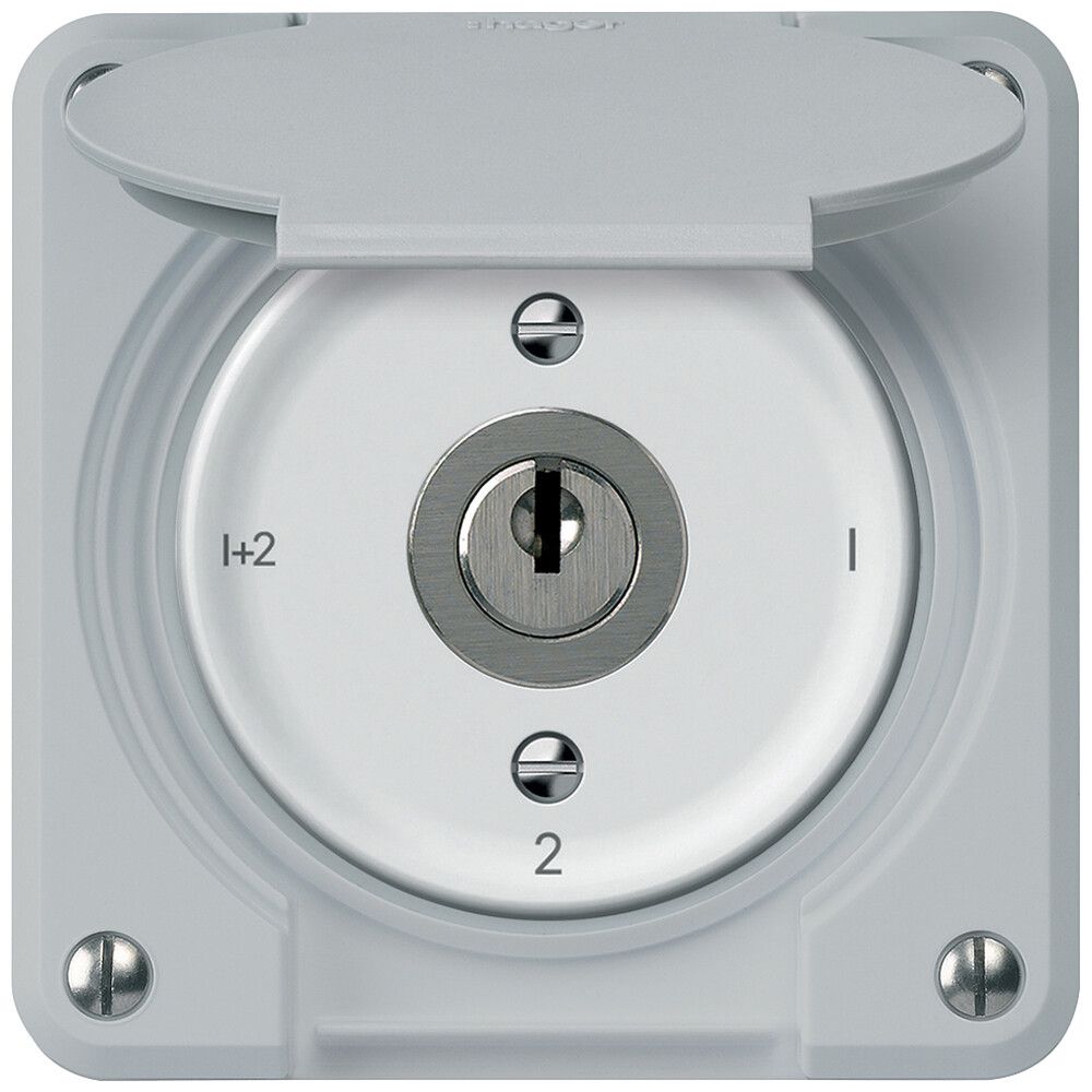 Interruttore a chiave INC robusto interruttore seriale 16A 250V 86×86mm grigio