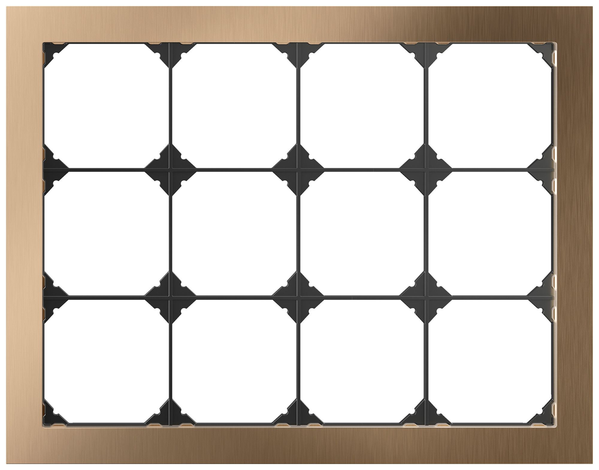 UP-Abdeckrahmen EDIZIO.liv prestige SNAPFIX® 3×4 274×214mm Messing