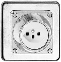 UP-Steckdose feucht T23 16A Al natur mit Steckklemmen