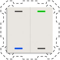 EB-Taster KNX RGBW MDT BE-TAL600211.01 2T/4B weiss matt "neutral"