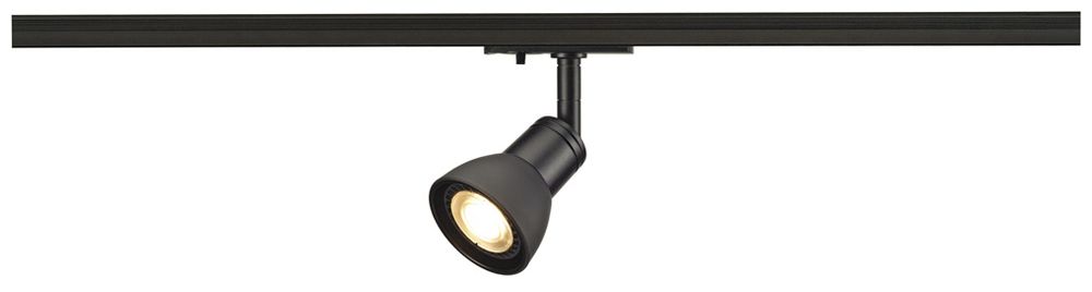 Strahler SLV PURIA GU10 50W mit 1-Phasen-Adapter IP20, schwarz