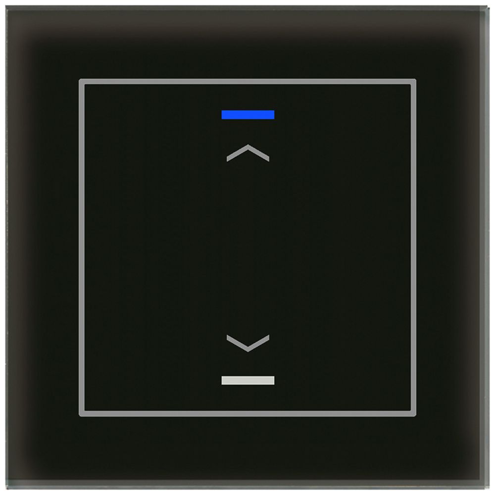 Poussoir KNX RGBW ENC MDT BE-GTL10S.A1S 1t/2a verre noir "jalousie"