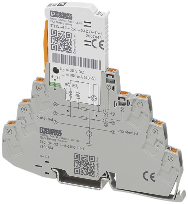 Protezione sovratensioni Phoenix Contact TTC-6P-2X1-F-M-24DC-PT-I