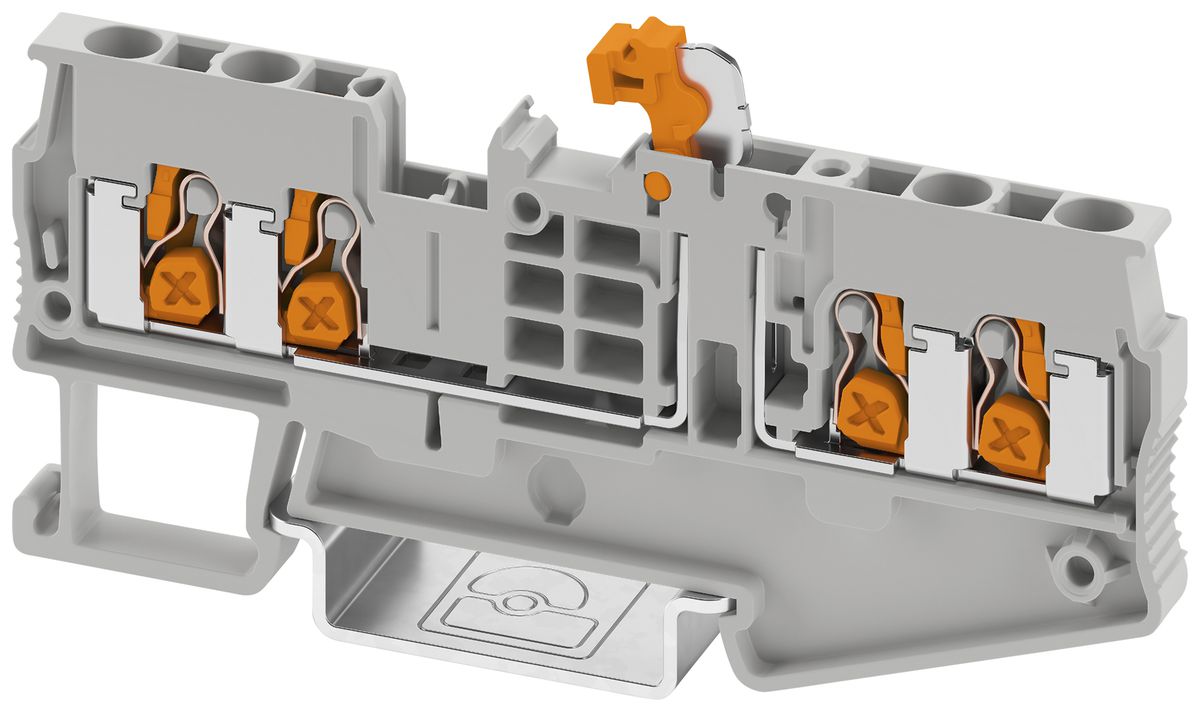 Borne de sectionnement à couteau PX XT 2,5-QUATTRO-MT 4mm² 20A 500V 4×1 DIN35 gr