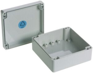 Boîtier AP ABS 122×120×55mm, gris clair, IP65, Lithos Woertz