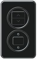 Combinaison ENC origin interrupteur pour stores + sch 3/1L 88×148mm noir