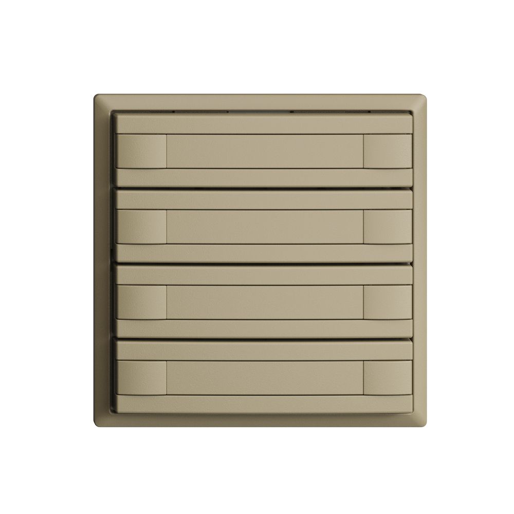 Poussoir KNX RGB EDUE, 250mW, s.LED, a.papier, 4×poussoir, comm.2×touches, sa