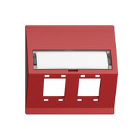 Kit montage INC EDIZIOdue F sortie oblique 2×R&M cat.5e/6/LC spécial, berry