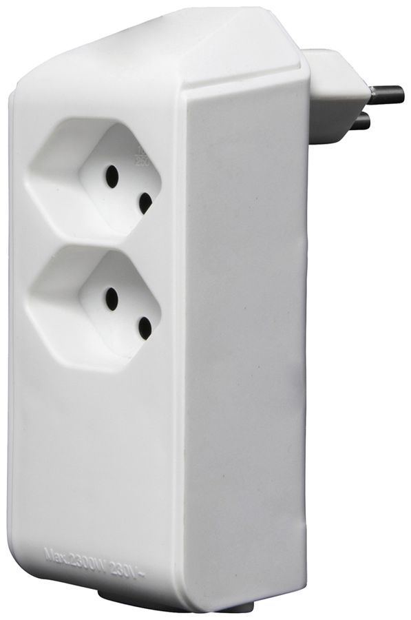 Fiche de dérivation cleverLINE 2+1×T13 300° sans suspension blanc