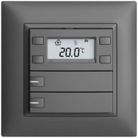 Pulsante RTH INC KNX 2×EDIZIOdue FMI grigio scuro, con LED RGB