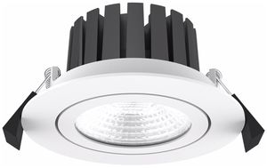 EB-LED-Spot iQLEDS Luna R 10W 3000K 660lm Loch-Ø80mm 36° IP65 weiss