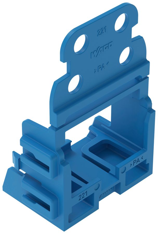 Adaptateur de fixation WAGO a.décharge de traction p.10×4mm² pied p.montage bl