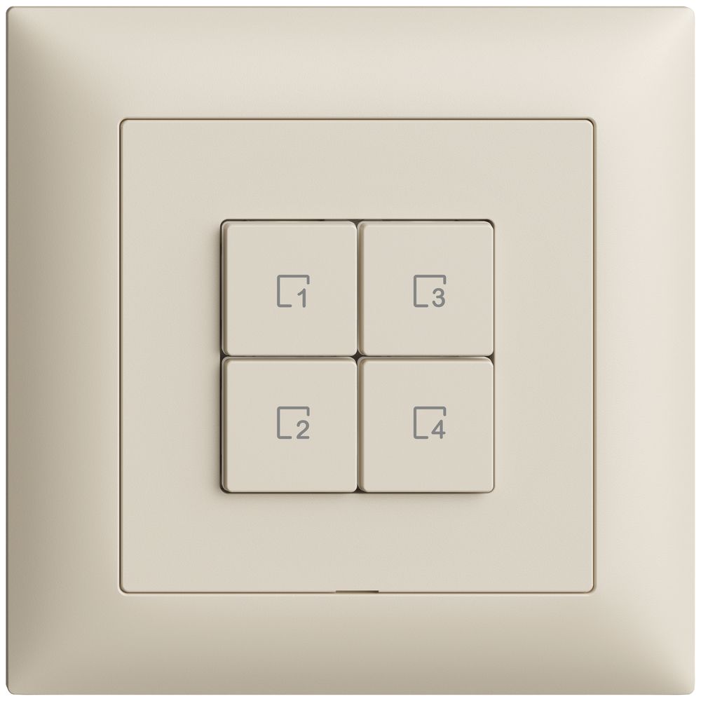 Commande pour poussoir scène ENC 4 scènes/4T WLAN Edue Wiser crema