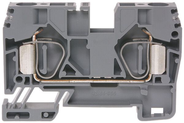 Borne de passage joignable WZ 1.5…10mm² 60A 600V ressort 2×1 rail DIN 35mm gr