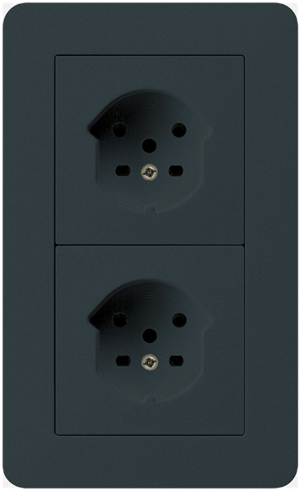 Combi ENC 2×1 HA kallysto.trend 2×type 15 avec bornes enfichables noir