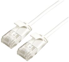 Câble patch RJ45 ROLINE Slim, cat.6A U/UTP, rond, blanc, 0.15m