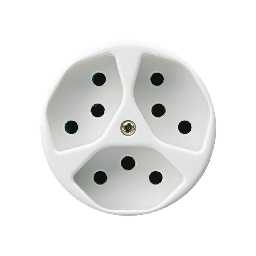 Insert pour prise ENC basico 3×type 13 blanc