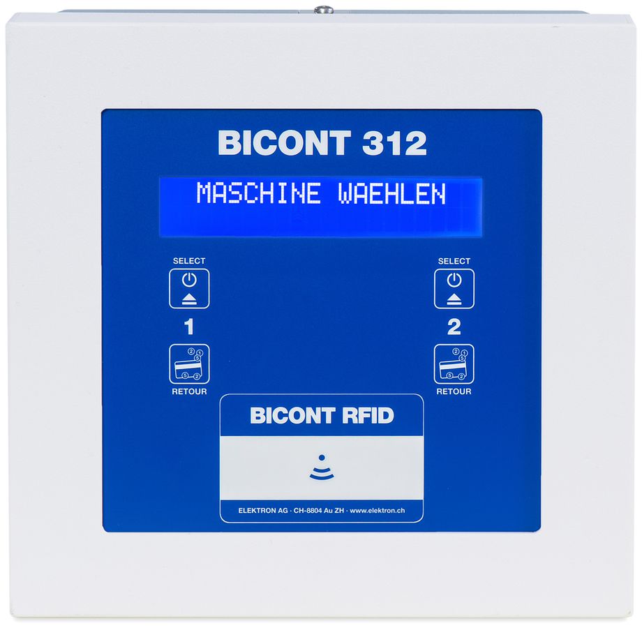 Contatore di spese AP Bicont 312, card RFID, IP21, 2×16A, 2×11kW, per 2 app.