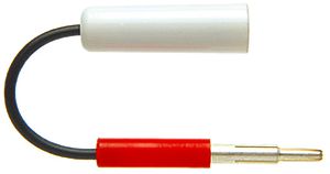Prüfstecker Woertz mit Adapter 2.8/4mm rot