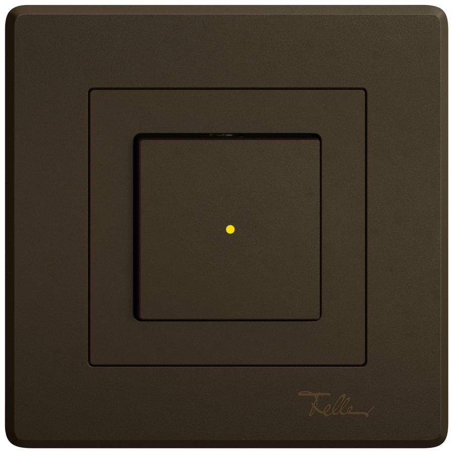 UP-Leuchtdruckschalter EDIZIO.liv SNAPFIX® 3/1L Frontlinse LS gelb br