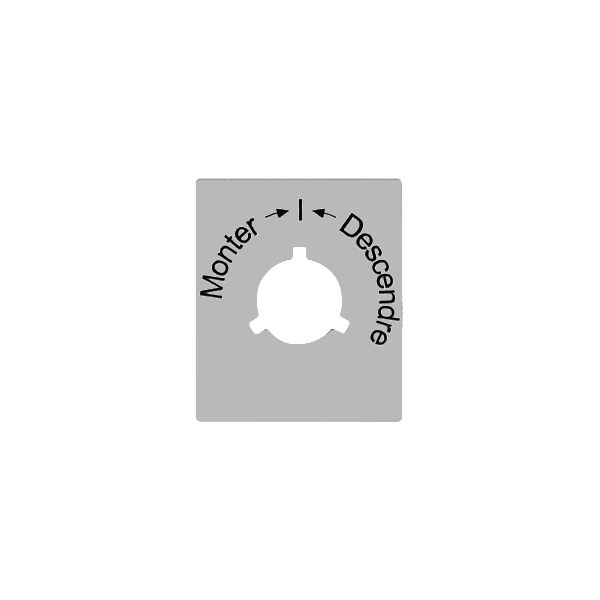 Disque indicateur Monter->I<-Descendre pour contact pivotant FLF FH