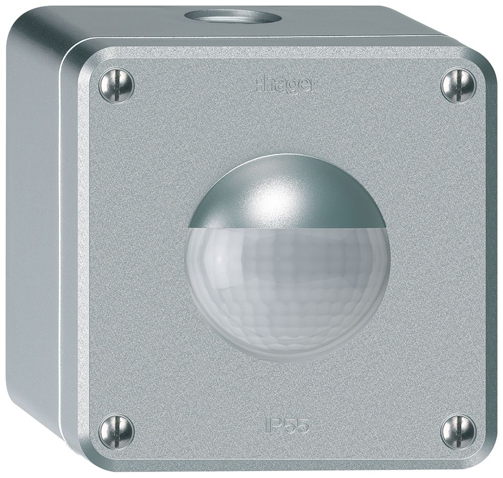 AP-Bewegungsmelder Hager robusto IP55 3-Draht aluminium