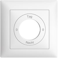 Frontset 0-Tag-0-Nacht EDIZIOdue weiss 88×88mm für Schlüsselschalter