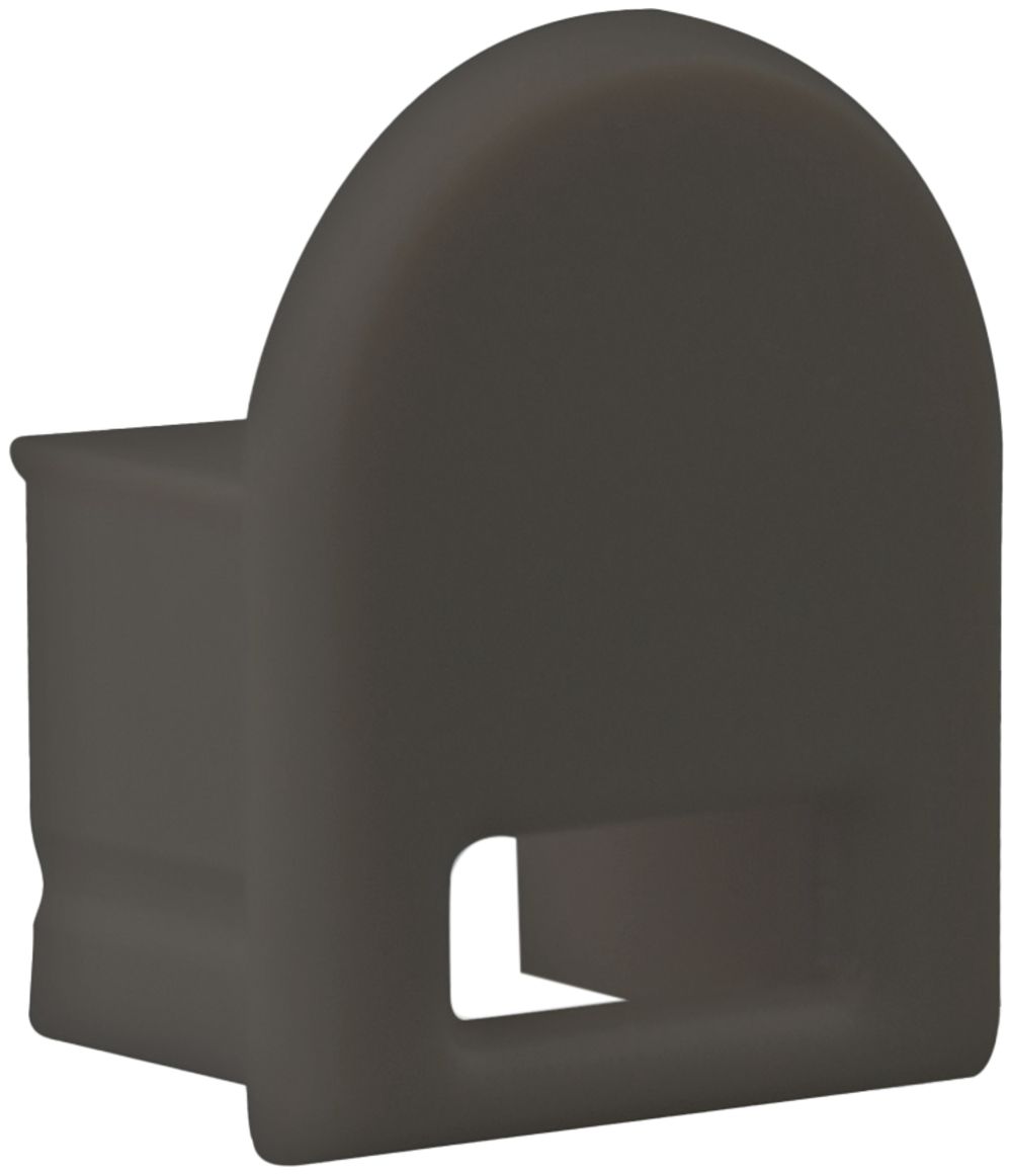 Embout DOTLUX PVC pour profilé/cache 4E noir, avec passe-câble