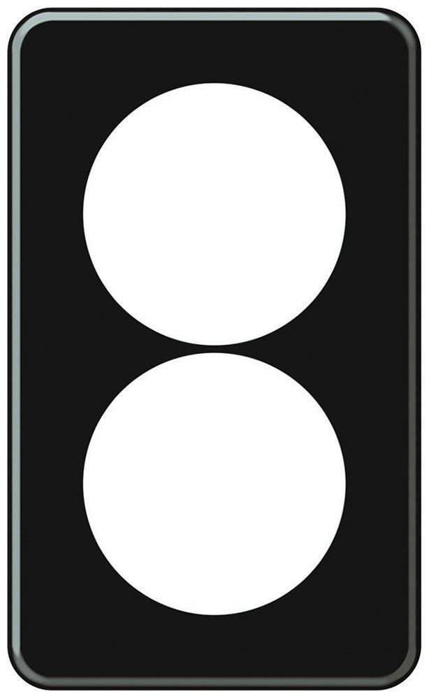 UP-Abdeckplatte origin 2×1 Ø58mm 92×152mm schwarz