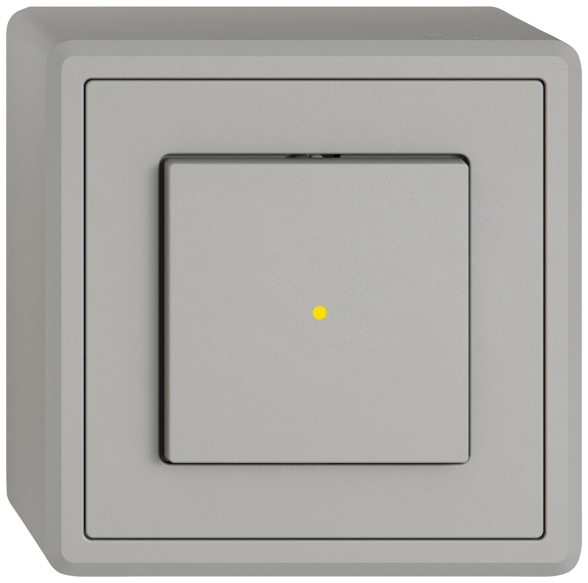 Interruttore a pulsante lumin.AP EDIZIO.liv SNAPFIX® 6/1L lent.front.KS gi grc