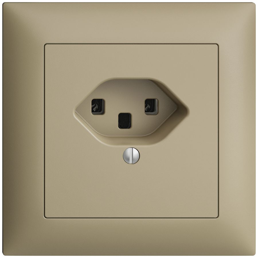 Prise ENC EDIZIOdue T23 16A sand, bornes à vis